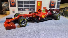 1/20 2021 Ferrari SF21 Monaco #55 Carlos Sainz